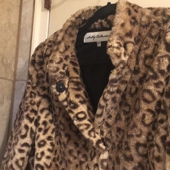 Sebby Collection leopard print coat - Picture 2 of 2